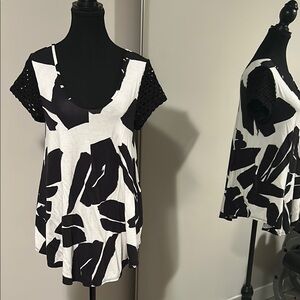 Black and White Women's Top